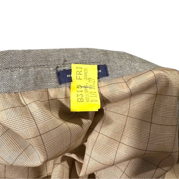 Stafford Mens Natural Brown 2 Button Linen Sports Jacket Size 44R Summer Wedding - Picture 10 of 16